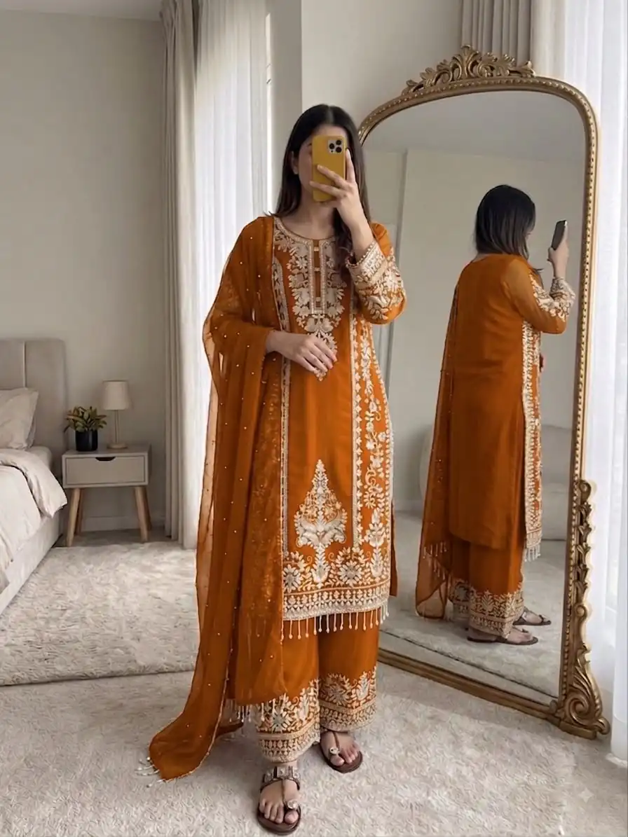 SRK 5365 Mastered Faux Georgette Salwar Suit erfect for Wedding, Party, Mehendi, Pongal, Reception – . Available at ₹2449 only. Delivery 4-6 Working Days | Casual Suits, Jump Suits, Creative suits, Designer Suits, Palazzo Suits, Party Wear Suits, Patiala Suits, Salwar suit, Straight Suits