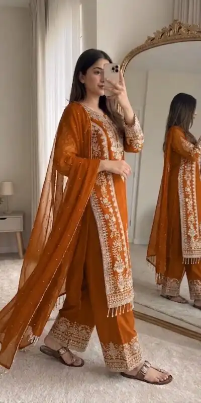 SRK 5365 Mastered Faux Georgette Salwar Suit erfect for Wedding, Party, Mehendi, Pongal, Reception – . Available at ₹2449 only. Delivery 4-6 Working Days | Casual Suits, Jump Suits, Creative suits, Designer Suits, Palazzo Suits, Party Wear Suits, Patiala Suits, Salwar suit, Straight Suits