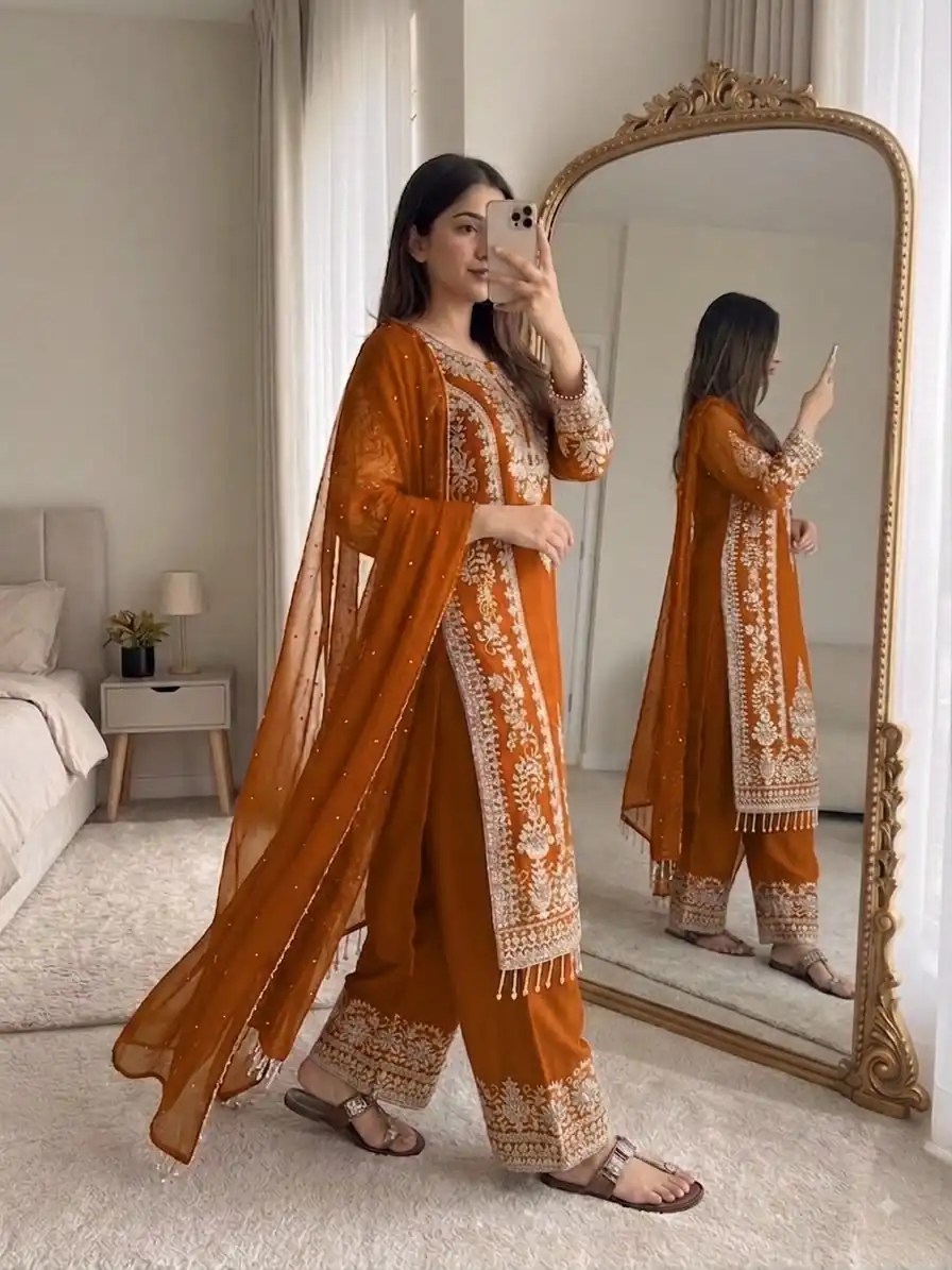 SRK 5365 Mastered Faux Georgette Salwar Suit erfect for Wedding, Party, Mehendi, Pongal, Reception – . Available at ₹2449 only. Delivery 4-6 Working Days | Casual Suits, Jump Suits, Creative suits, Designer Suits, Palazzo Suits, Party Wear Suits, Patiala Suits, Salwar suit, Straight Suits
