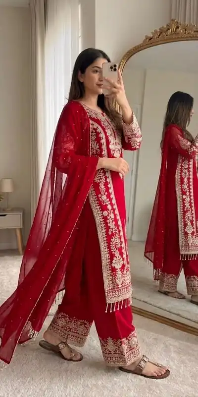 SRK 5365 Pink Faux Georgette Salwar Suit erfect for Wedding, Party, Mehendi, Pongal, Reception – . Available at ₹2449 only. Delivery 4-6 Working Days | Casual Suits, Jump Suits, Creative suits, Designer Suits, Palazzo Suits, Party Wear Suits, Patiala Suits, Salwar suit, Straight Suits