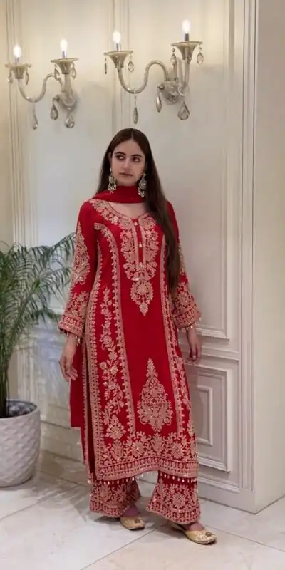 SRK 5365 Pink Faux Georgette Salwar Suit erfect for Wedding, Party, Mehendi, Pongal, Reception – . Available at ₹2449 only. Delivery 4-6 Working Days | Casual Suits, Jump Suits, Creative suits, Designer Suits, Palazzo Suits, Party Wear Suits, Patiala Suits, Salwar suit, Straight Suits