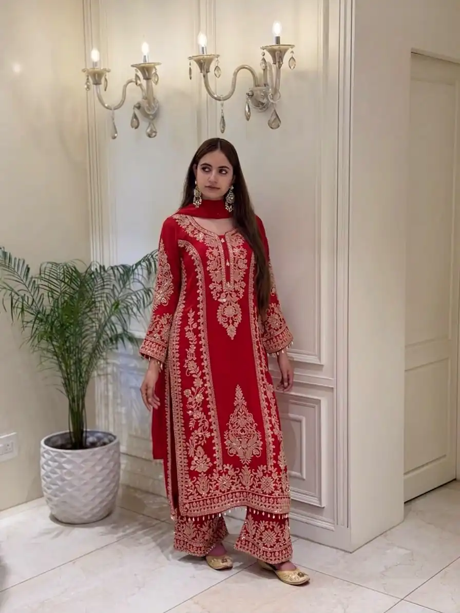 SRK 5365 Pink Faux Georgette Salwar Suit erfect for Wedding, Party, Mehendi, Pongal, Reception – . Available at ₹2449 only. Delivery 4-6 Working Days | Casual Suits, Jump Suits, Creative suits, Designer Suits, Palazzo Suits, Party Wear Suits, Patiala Suits, Salwar suit, Straight Suits