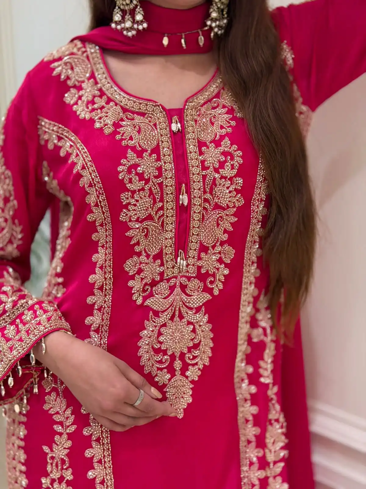SRK 5365 Red Faux Georgette Salwar Suit erfect for Wedding, Party, Mehendi, Pongal, Reception – . Available at ₹2449 only. Delivery 4-6 Working Days | Casual Suits, Jump Suits, Creative suits, Designer Suits, Palazzo Suits, Party Wear Suits, Patiala Suits, Salwar suit, Straight Suits