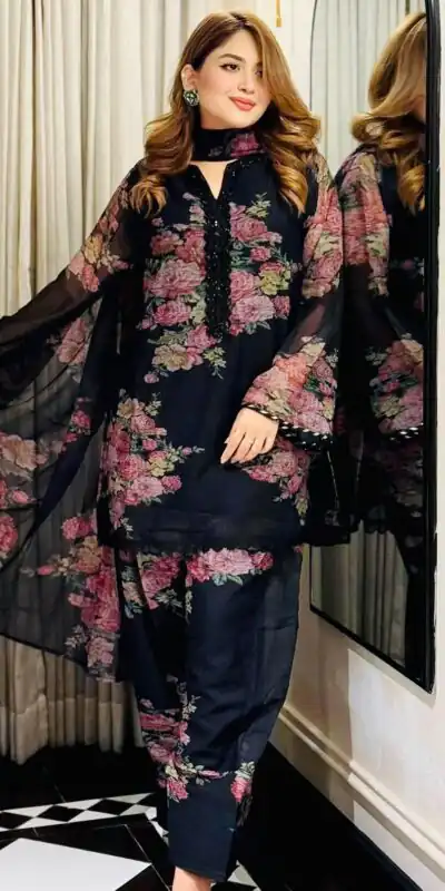 JF 008 Black Colour Digital Print Salwar Suit in Black Faux Georgette. Now at just ₹2149. Delivery 4-6 Working Days. Shop now. | Casual Suits, Jump Suits, Creative suits, Designer Suits, Palazzo Suits, Party Wear Suits, Patiala Suits, Salwar suit, Straight Suits