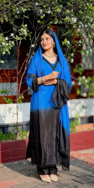 SR 1710 Blue French Crep Silk Salwar Suit Perfect for Wedding, Party, Engagement, Baisakhi, Pongal – . Special Price ₹2149. Delivery 4-6 Working Days | Casual Suits, Jump Suits, Creative suits, Designer Suits, Palazzo Suits, Party Wear Suits, Patiala Suits, Salwar suit, Straight Suits