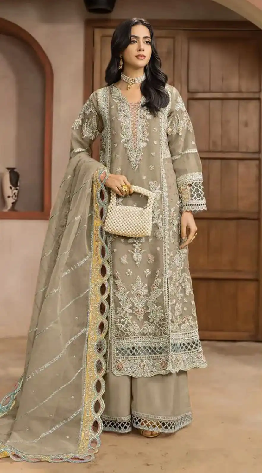 FC 1232 Grey| Chiffon Salwar Suit with Embroidery Work & Sequins Work. Introductory Price ₹2649. Delivery 4-6 Working Days. Shop now. | Casual Suits, Jump Suits, Creative suits, Designer Suits, Palazzo Suits, Party Wear Suits, Patiala Suits, Salwar suit, Straight Suits