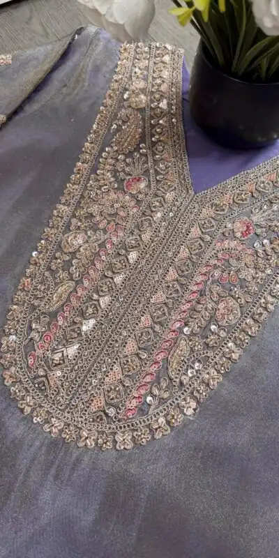 SRK 5367 Lavender Embroidery Work & Sequins Work Salwar Suit in Peach Ronald Silk. Get it for ₹2349. Delivery 4-6 Working Days. Shop now. | Casual Suits, Jump Suits, Creative suits, Designer Suits, Palazzo Suits, Party Wear Suits, Patiala Suits, Salwar suit, Straight Suits
