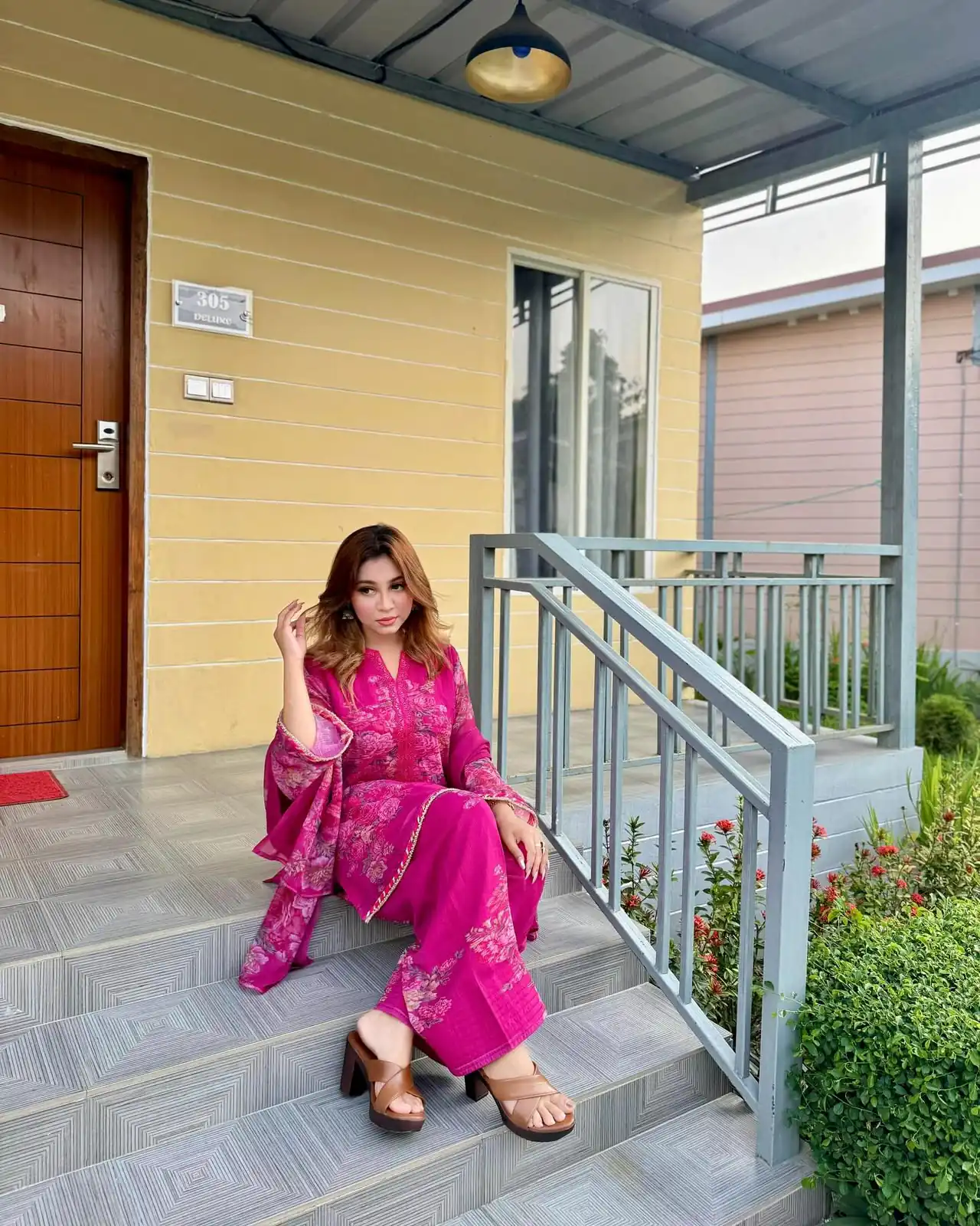 Fancy Rani Pink Faux Georgette Digital Print Salwar Suit