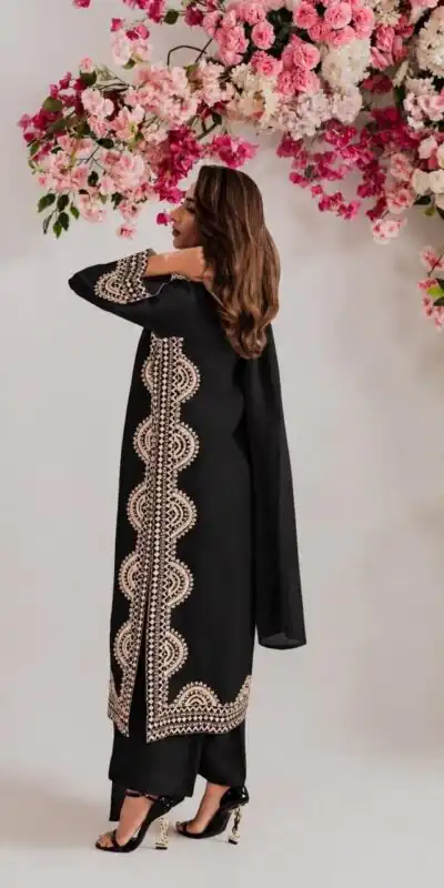 RTC 6060 Black in Biscuit Slab. Thread Embroidery & Embroidery Work Salwar Suit Special Price ₹2399. Delivery 4-6 Working Days. Shop now. | Casual Suits, Jump Suits, Creative suits, Designer Suits, Palazzo Suits, Party Wear Suits, Patiala Suits, Salwar suit, Straight Suits