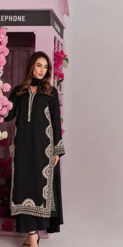 RTC 6060 Black in Biscuit Slab. Thread Embroidery & Embroidery Work Salwar Suit Special Price ₹2399. Delivery 4-6 Working Days. Shop now. | Casual Suits, Jump Suits, Creative suits, Designer Suits, Palazzo Suits, Party Wear Suits, Patiala Suits, Salwar suit, Straight Suits