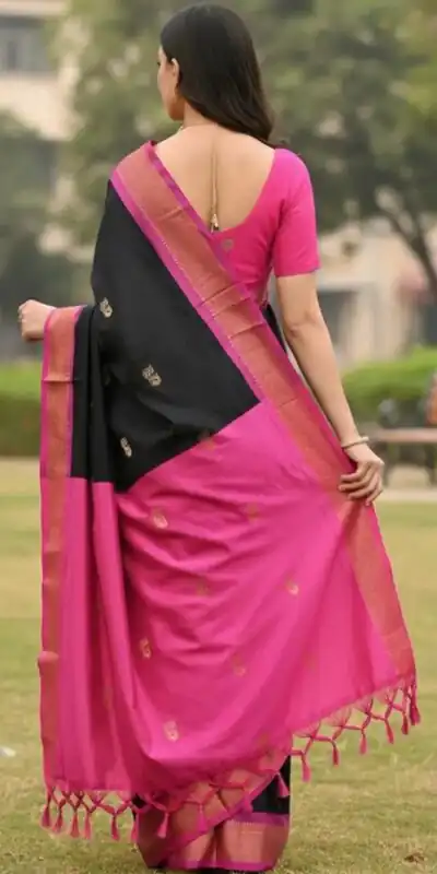 KP 7009 Black Soft Lichi Silk Saree with Lace Work & Lace Border. Introductory Price ₹1649. Delivery 4-6 Working Days. Shop now. | Creative Sarees, Bollywood Sarees, Designer Sarees, Embroidered Sarees, Ethnic Saree, Modern Digital sarees, Party Wear Sarees, Sarees