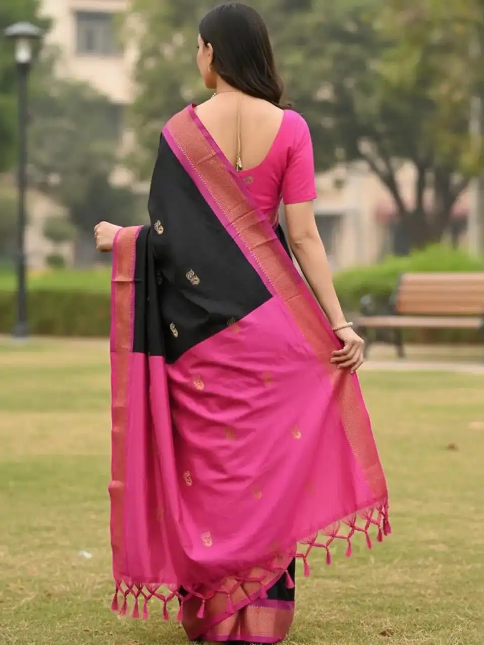 KP 7009 Black Soft Lichi Silk Saree with Lace Work & Lace Border. Introductory Price ₹1649. Delivery 4-6 Working Days. Shop now. | Creative Sarees, Bollywood Sarees, Designer Sarees, Embroidered Sarees, Ethnic Saree, Modern Digital sarees, Party Wear Sarees, Sarees
