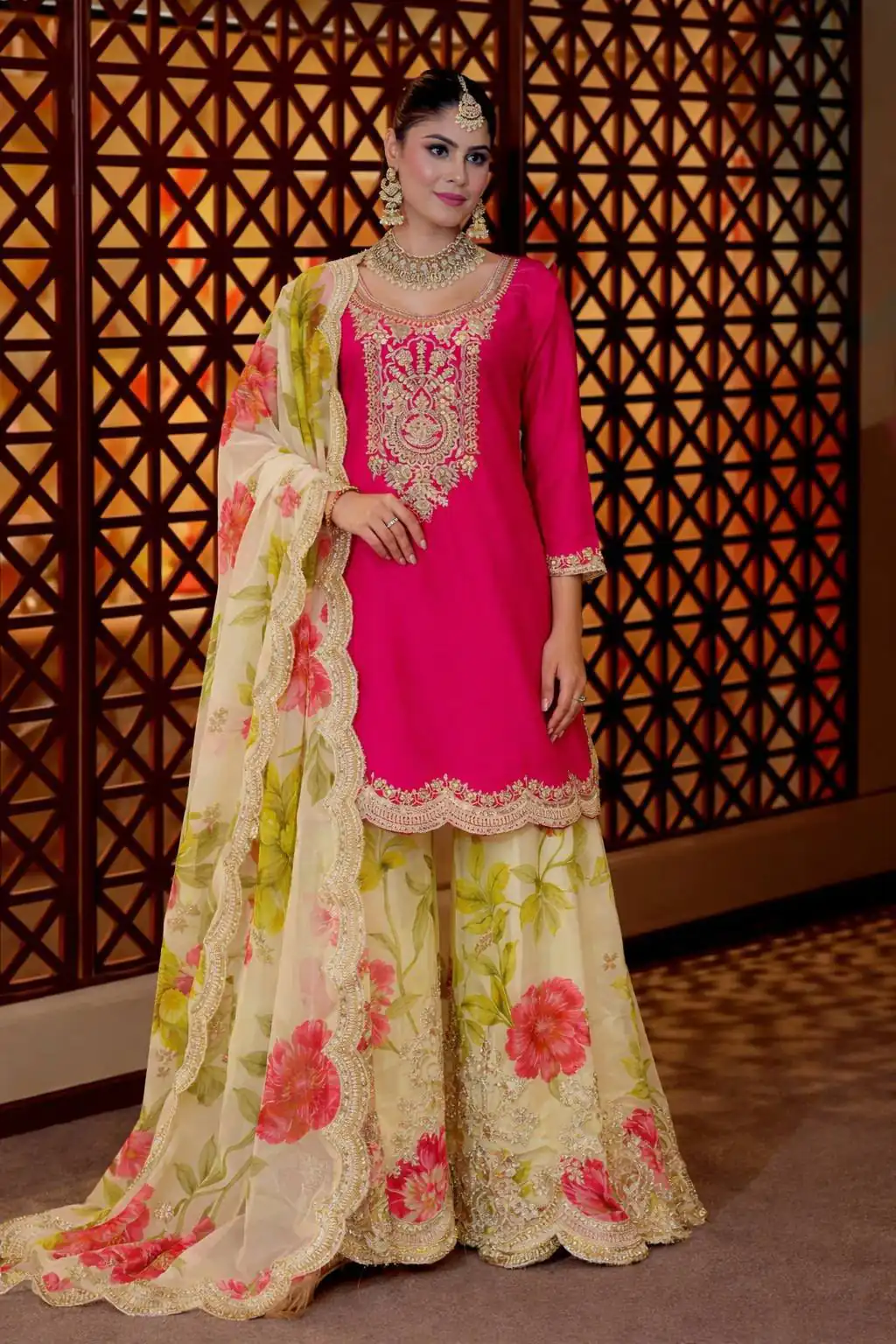 ZC 8011 Pink Chinon Silk Salwar Suit with Embroidery Work & Sequins Work. Get it for ₹2399. Delivery 4-6 Working Days. Shop now. | Casual Suits, Jump Suits, Creative suits, Designer Suits, Palazzo Suits, Party Wear Suits, Patiala Suits, Salwar suit, Straight Suits