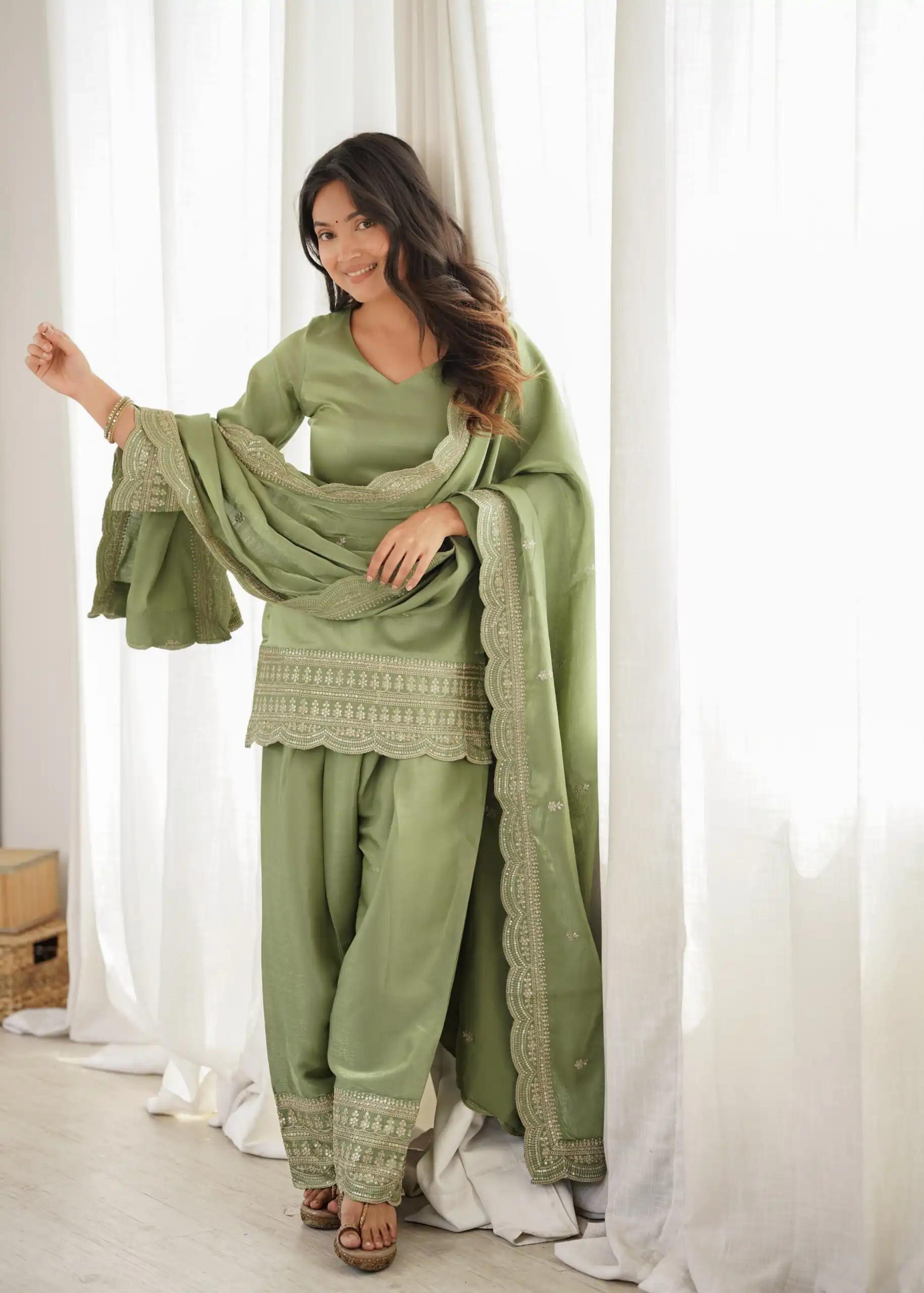 KB 304 Pista in Glass Roman Silk. Sequins Work & Embroidery Work Salwar Suit Festive Deal ₹1999. Delivery 4-6 Working Days. Shop now. | Casual Suits, Jump Suits, Creative suits, Designer Suits, Palazzo Suits, Party Wear Suits, Patiala Suits, Salwar suit, Straight Suits