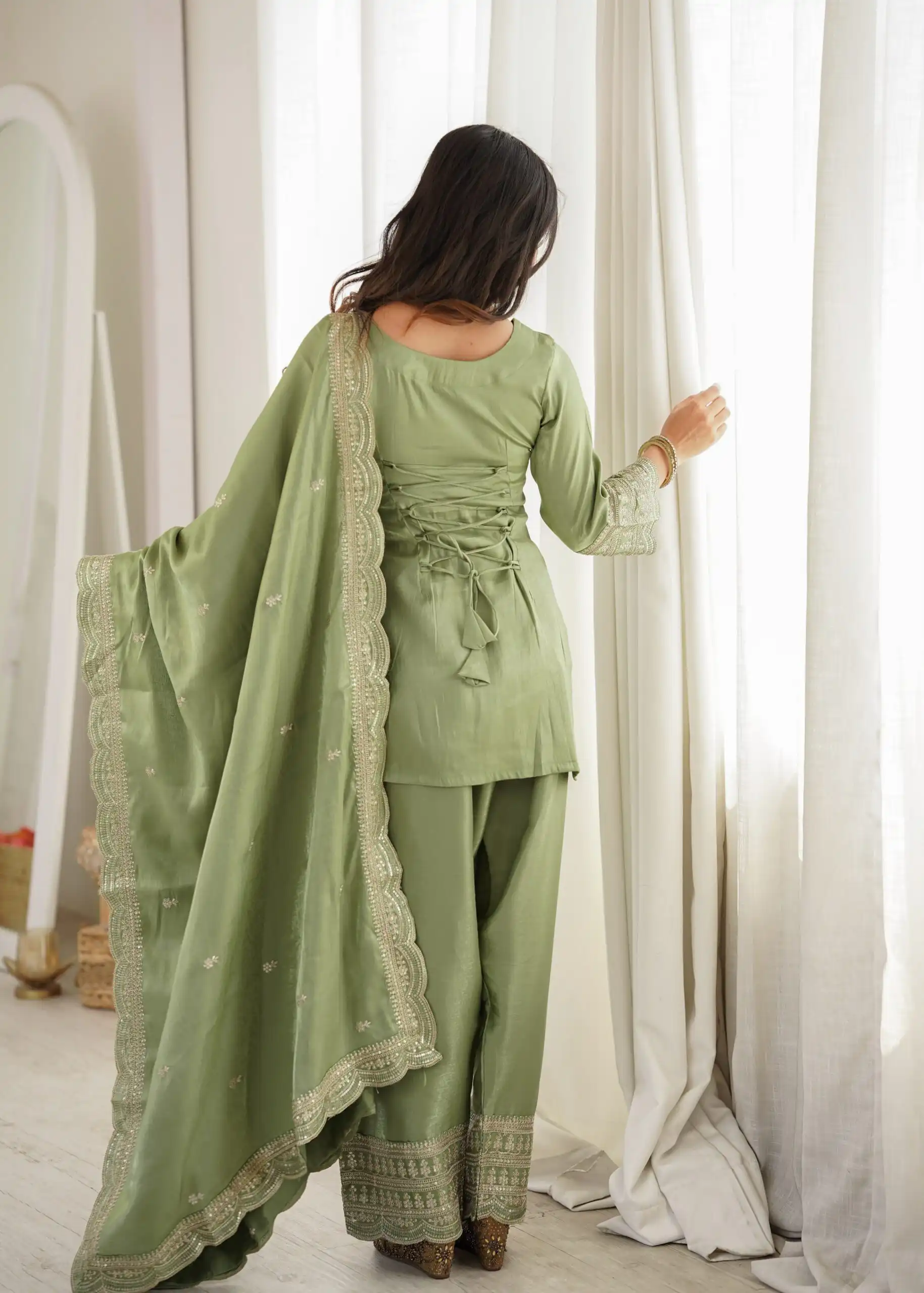 KB 304 Pista in Glass Roman Silk. Sequins Work & Embroidery Work Salwar Suit Festive Deal ₹1999. Delivery 4-6 Working Days. Shop now. | Casual Suits, Jump Suits, Creative suits, Designer Suits, Palazzo Suits, Party Wear Suits, Patiala Suits, Salwar suit, Straight Suits