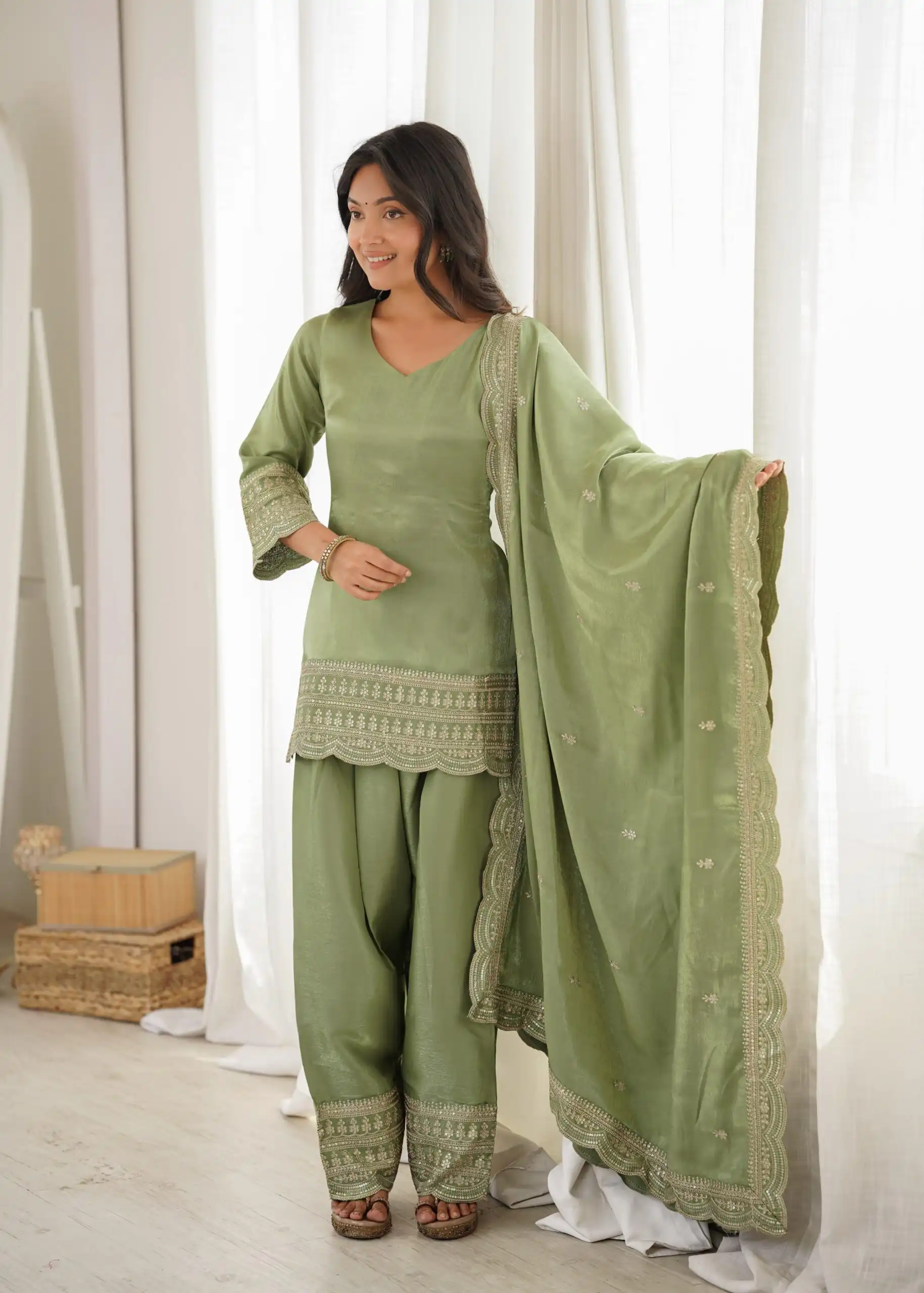 KB 304 Pista in Glass Roman Silk. Sequins Work & Embroidery Work Salwar Suit Festive Deal ₹1999. Delivery 4-6 Working Days. Shop now. | Casual Suits, Jump Suits, Creative suits, Designer Suits, Palazzo Suits, Party Wear Suits, Patiala Suits, Salwar suit, Straight Suits