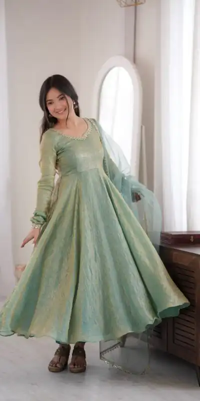 SRK 5355 Rama Doremon Crush Gown with Lace Work & Mirror Work. Exclusive Offer ₹2099. Delivery 4-6 Working Days. Shop now. | Bollywood Gowns, Creative Gowns, Designer Gowns, Embroidered Gowns, Gowns, Party Wear Gowns