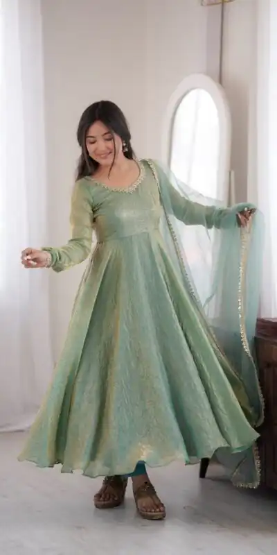 SRK 5355 Rama Doremon Crush Gown with Lace Work & Mirror Work. Exclusive Offer ₹2099. Delivery 4-6 Working Days. Shop now. | Bollywood Gowns, Creative Gowns, Designer Gowns, Embroidered Gowns, Gowns, Party Wear Gowns
