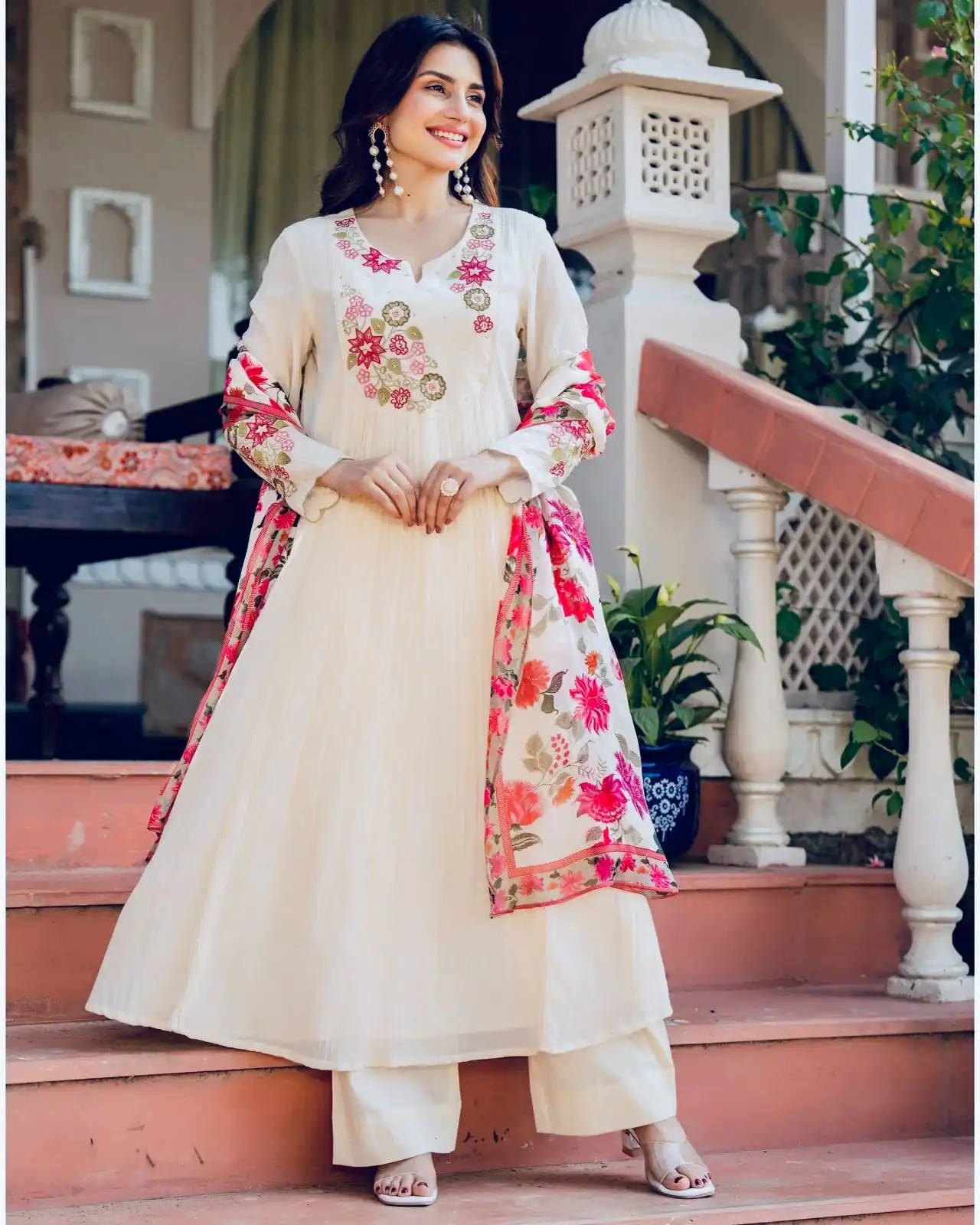DIVA 166 White Mal Chanderi Salwar Suit Perfect for Wedding, Party, Baisakhi, Housewarming, Sangeet – Introductory Price ₹2249. Delivery 4-6 Working D | Casual Suits, Jump Suits, Creative suits, Designer Suits, Palazzo Suits, Party Wear Suits, Patiala Suits, Salwar suit, Straight Suits