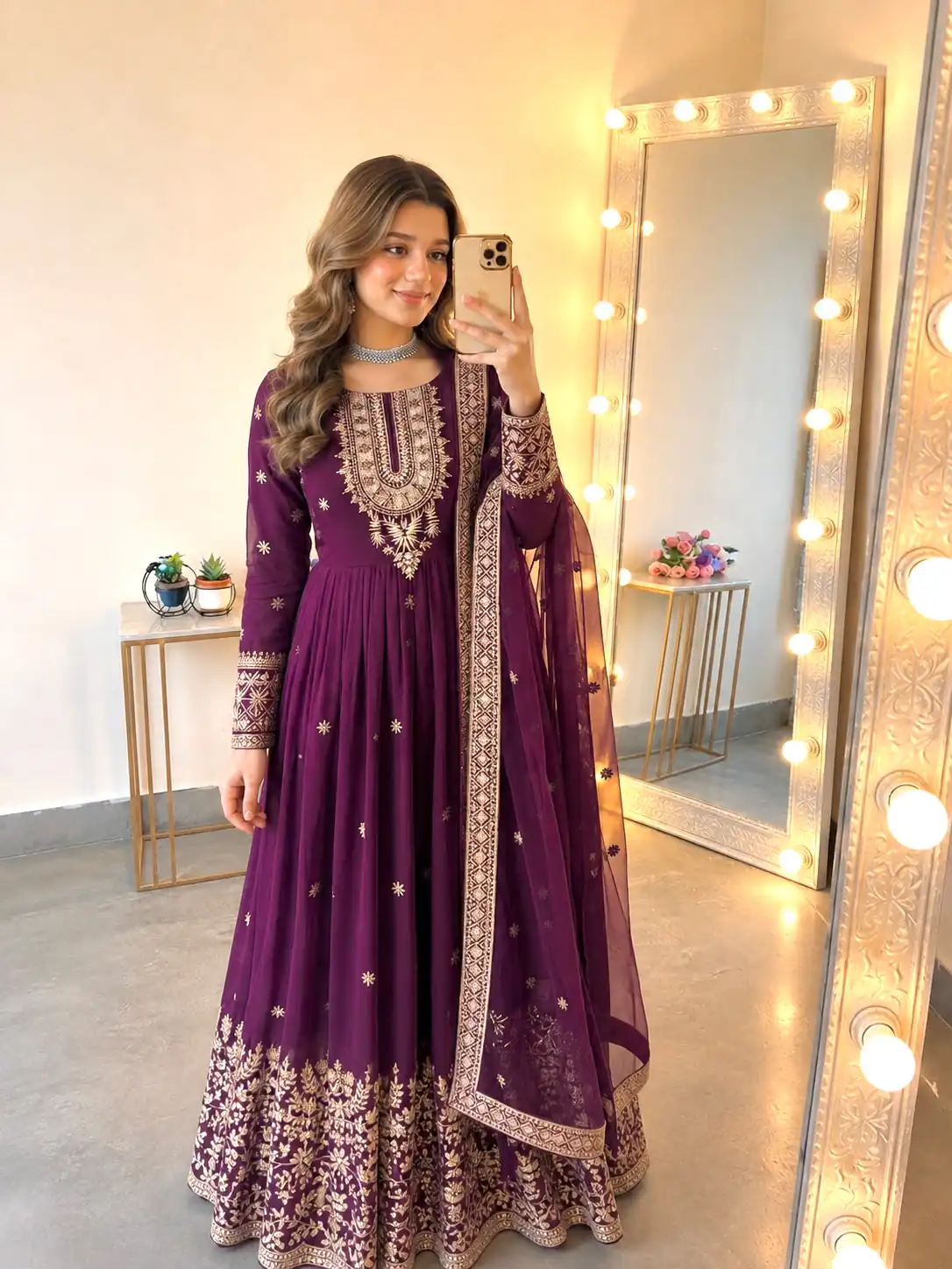 SSR 546 Wine in Georgette Embroidery Work & Sequins Work Gown . Get it for ₹2149. Delivery 4-6 Working Days. Online Shop now. | Bollywood Gowns, Creative Gowns, Designer Gowns, Embroidered Gowns, Gowns, Party Wear Gowns