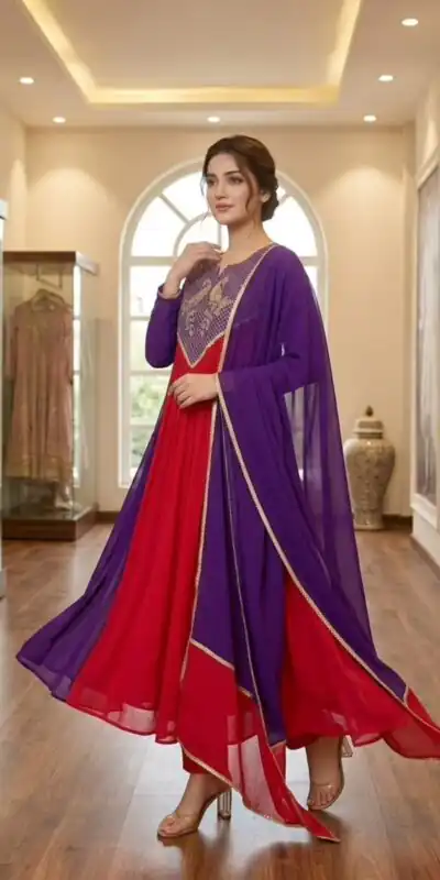 LG 2137 Purple Mul Chanderi Salwar Suit with Embroidery Work & Sequins Work. Festive Deal ₹2199. Delivery 4-6 Working Days. Shop nowp | Casual Suits, Jump Suits, Creative suits, Designer Suits, Palazzo Suits, Party Wear Suits, Patiala Suits, Salwar suit, Straight Suits