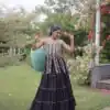 KA 5075 Black Kora Cotton Lehenga Choli erfect for Wedding, Party, Haldi, Traditional Day, Makar Sankranti – . Special Price ₹2899. Delivery 4-6 Working | Bollywood Lehenga, Creative Lehenga, Designer Lehenga, Embroidered Lehenga, Lehenga, Party Wear Lehenga