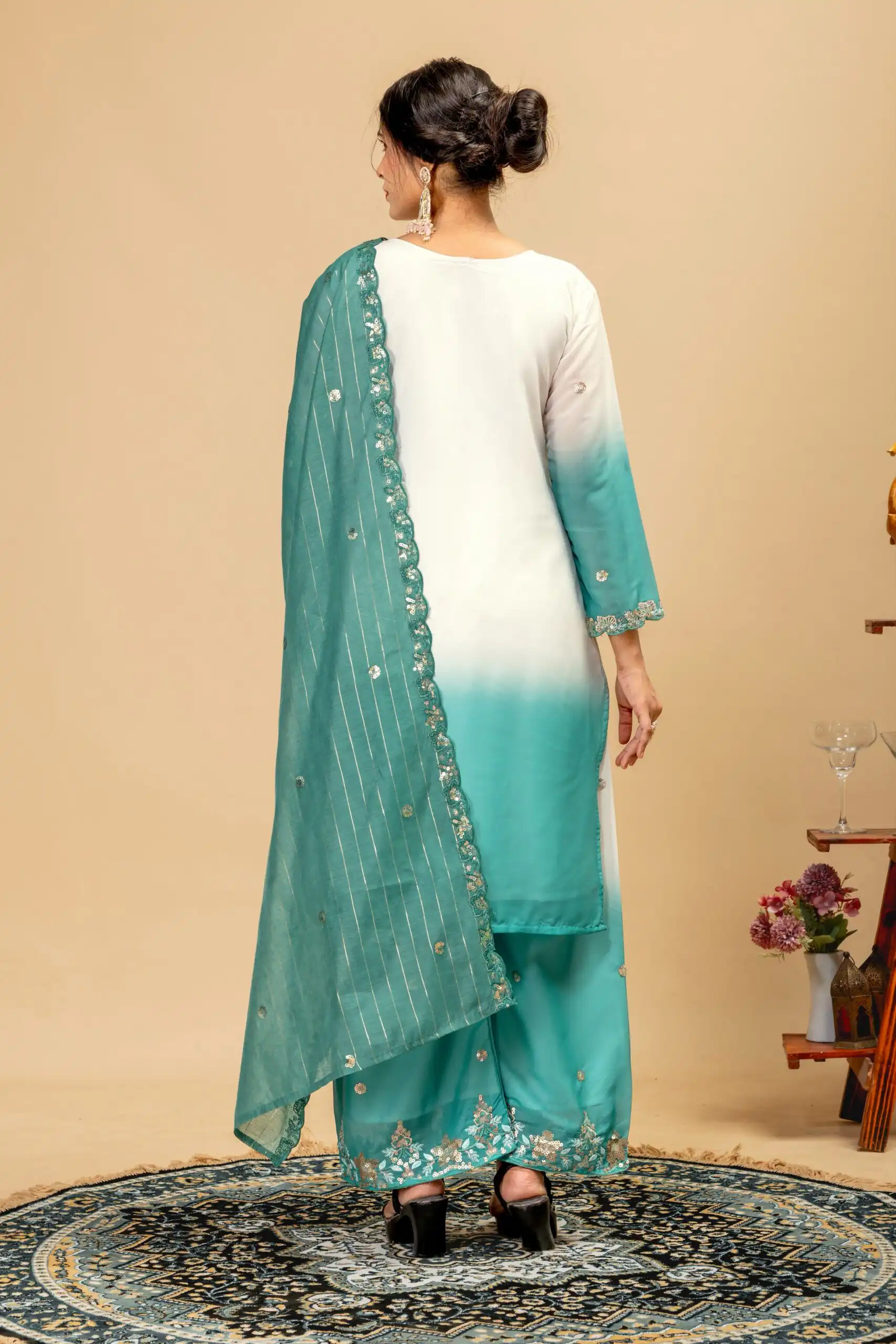 ST 1198 Firozi in Star Georgette Embroidery Work Salwar Suit . Introductory Price ₹2399. Delivery 4-6 Working Days. Shop now. | Casual Suits, Jump Suits, Creative suits, Designer Suits, Palazzo Suits, Party Wear Suits, Patiala Suits, Salwar suit, Straight Suits