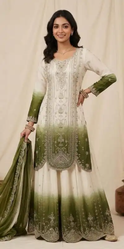 LG 2128 Green in Star Georgette Embroidery Work Salwar Suit . Introductory Price ₹2399. Delivery 4-6 Working Days. Shop now. | Casual Suits, Jump Suits, Creative suits, Designer Suits, Palazzo Suits, Party Wear Suits, Patiala Suits, Salwar suit, Straight Suits