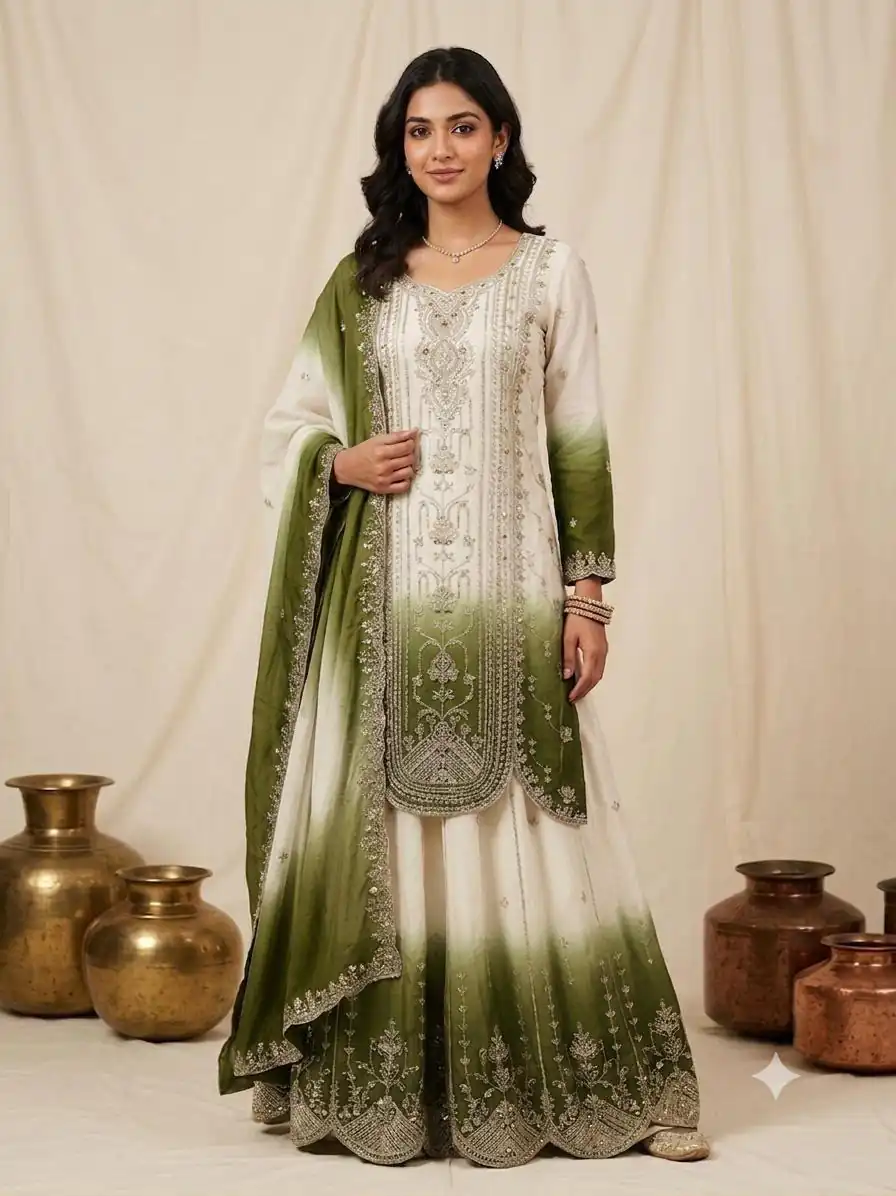 LG 2128 Green  in Star Georgette Embroidery Work Salwar Suit . Introductory Price ₹2399. Delivery 4-6 Working Days. Shop now. | Casual Suits, Jump Suits, Creative suits, Designer Suits, Palazzo Suits, Party Wear Suits, Patiala Suits, Salwar suit, Straight Suits