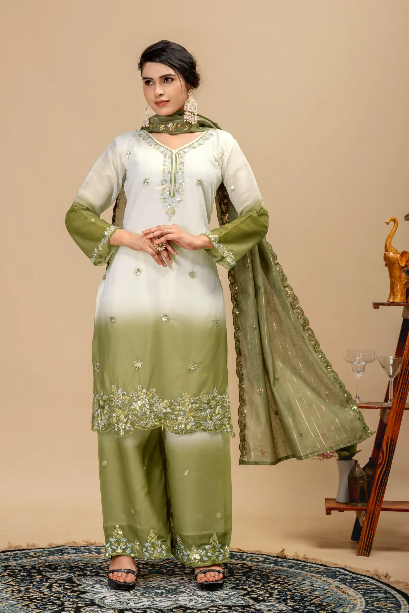 ST 1198 Mehandi in Star Georgette Embroidery Work Salwar Suit . Introductory Price ₹2399. Delivery 4-6 Working Days. Shop now. | Casual Suits, Jump Suits, Creative suits, Designer Suits, Palazzo Suits, Party Wear Suits, Patiala Suits, Salwar suit, Straight Suits