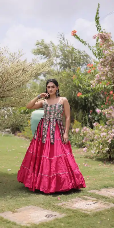 KA 5075 Pink Kora Cotton Lehenga Choli erfect for Wedding, Party, Haldi, Traditional Day, Makar Sankranti – . Special Price ₹2899. Delivery 4-6 Working | Bollywood Lehenga, Creative Lehenga, Designer Lehenga, Embroidered Lehenga, Lehenga, Party Wear Lehenga