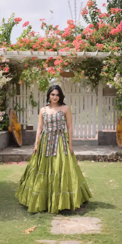 KA 5075 Pista Kora Cotton Lehenga Choli erfect for Wedding, Party, Haldi, Traditional Day, Makar Sankranti – . Special Price ₹2899. Delivery 4-6 Working | Bollywood Lehenga, Creative Lehenga, Designer Lehenga, Embroidered Lehenga, Lehenga, Party Wear Lehenga