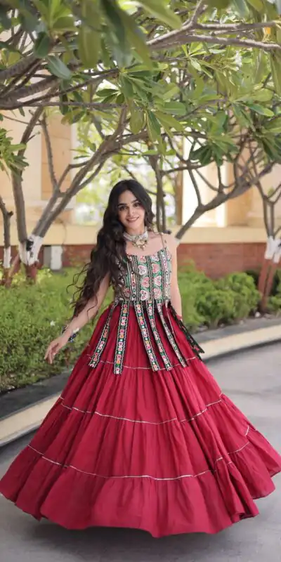 KA 5075 Red Kora Cotton Lehenga Choli erfect for Wedding, Party, Haldi, Traditional Day, Makar Sankranti – . Special Price ₹2899. Delivery 4-6 Working | Bollywood Lehenga, Creative Lehenga, Designer Lehenga, Embroidered Lehenga, Lehenga, Party Wear Lehenga