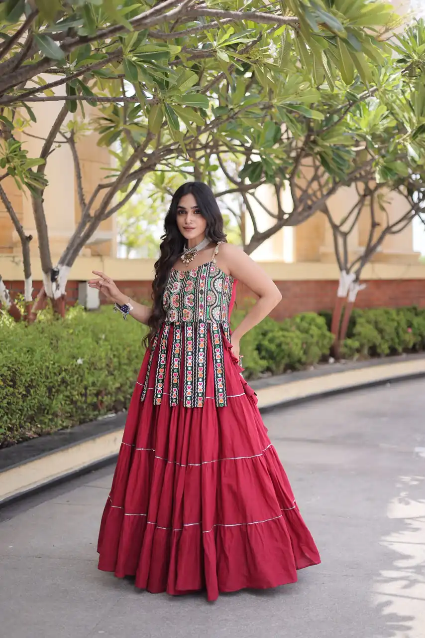 KA 5075 Red Kora Cotton Lehenga Choli erfect for Wedding, Party, Haldi, Traditional Day, Makar Sankranti – . Special Price ₹2899. Delivery 4-6 Working | Bollywood Lehenga, Creative Lehenga, Designer Lehenga, Embroidered Lehenga, Lehenga, Party Wear Lehenga