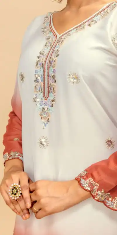ST 1198 Rust in Star Georgette Embroidery Work Salwar Suit . Introductory Price ₹2399. Delivery 4-6 Working Days. Shop now. | Casual Suits, Jump Suits, Creative suits, Designer Suits, Palazzo Suits, Party Wear Suits, Patiala Suits, Salwar suit, Straight Suits