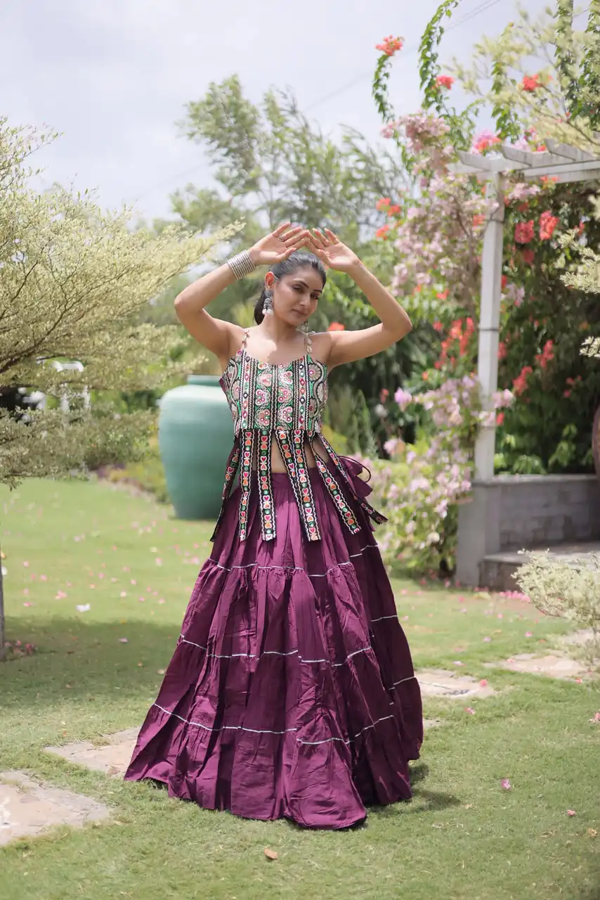 KA 5075 Wine Kora Cotton Lehenga Choli erfect for Wedding, Party, Haldi, Traditional Day, Makar Sankranti – . Special Price ₹2899. Delivery 4-6 Working | Bollywood Lehenga, Creative Lehenga, Designer Lehenga, Embroidered Lehenga, Lehenga, Party Wear Lehenga