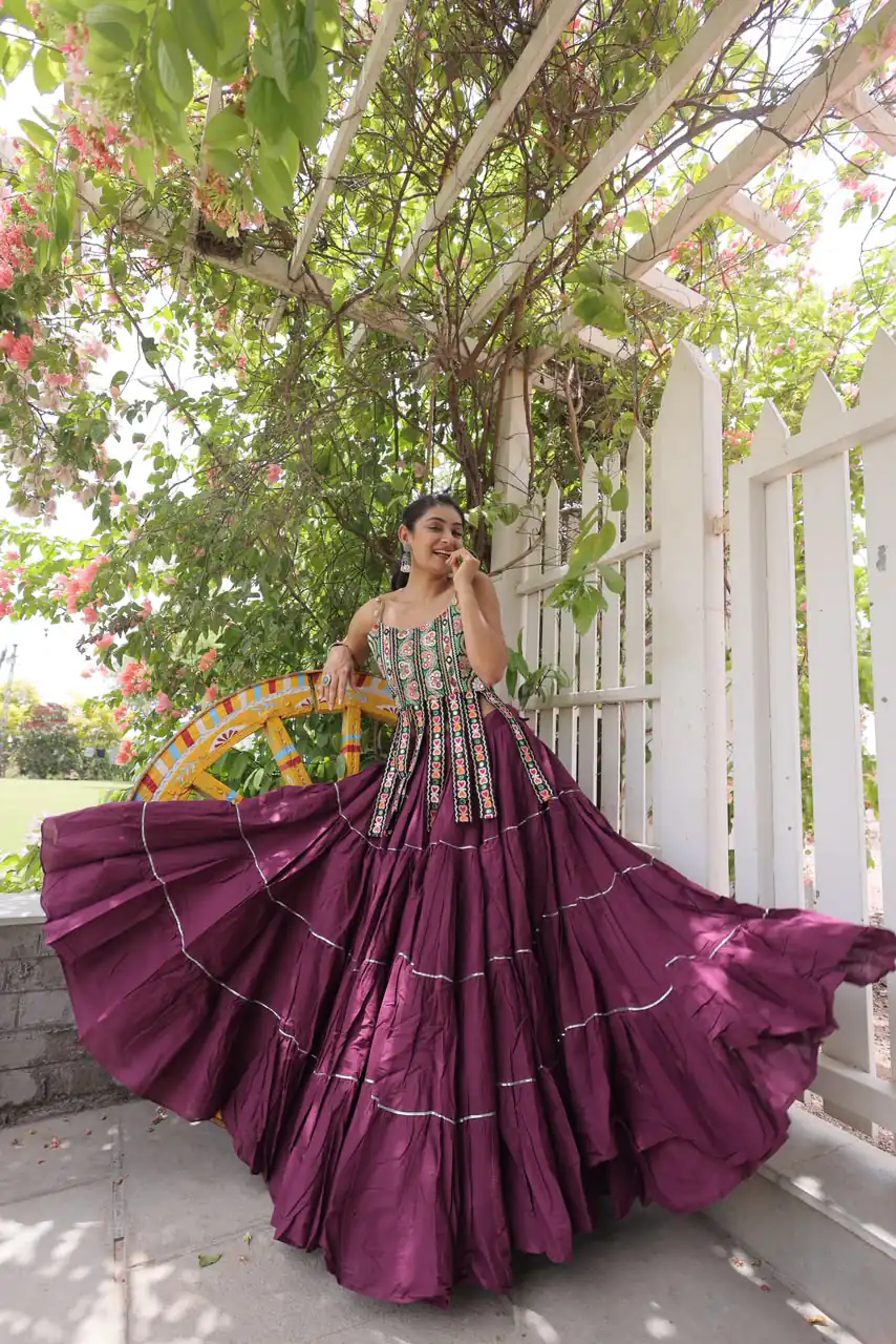 KA 5075 Wine Kora Cotton Lehenga Choli erfect for Wedding, Party, Haldi, Traditional Day, Makar Sankranti – . Special Price ₹2899. Delivery 4-6 Working | Bollywood Lehenga, Creative Lehenga, Designer Lehenga, Embroidered Lehenga, Lehenga, Party Wear Lehenga