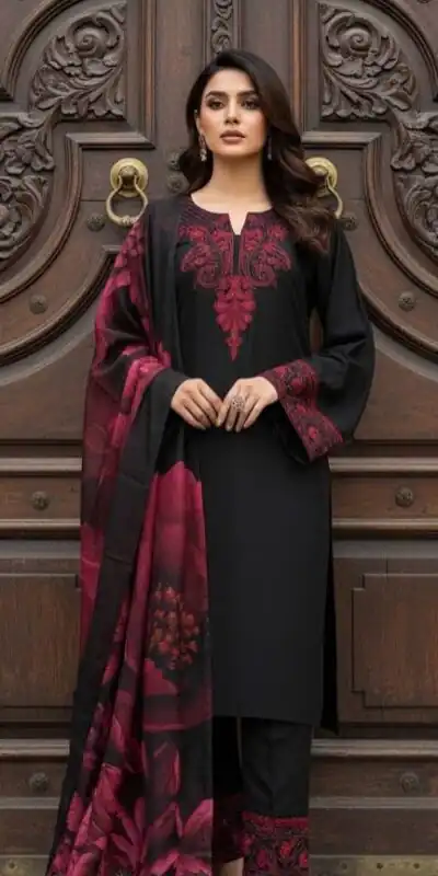 ST 242 Black Roman Silk Salwar Suit with Sequins Work & Embroidery Work. Available at ₹2099 only. Delivery 4-6 Working Days. Shop now. | Casual Suits, Jump Suits, Creative suits, Designer Suits, Palazzo Suits, Party Wear Suits, Patiala Suits, Salwar suit, Straight Suits