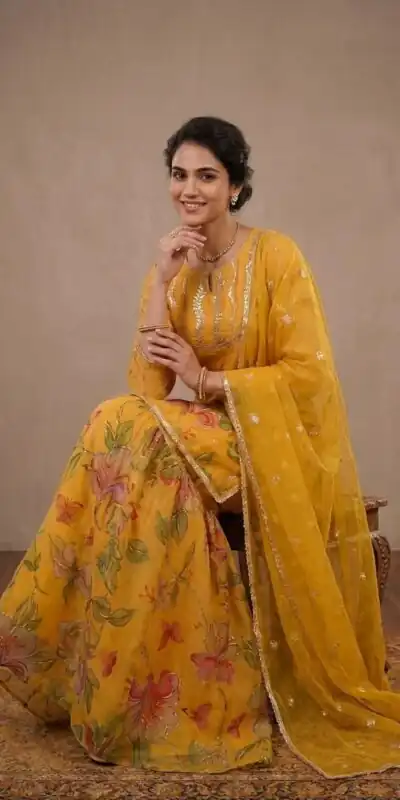 LG 2129 Yellow Soft Organza Salwar Suit with Embroidery Work & Cut Work. Available at ₹2499 only. Delivery 4-6 Working Days. Shop now. | Casual Suits, Jump Suits, Creative suits, Designer Suits, Palazzo Suits, Party Wear Suits, Patiala Suits, Salwar suit, Straight Suits