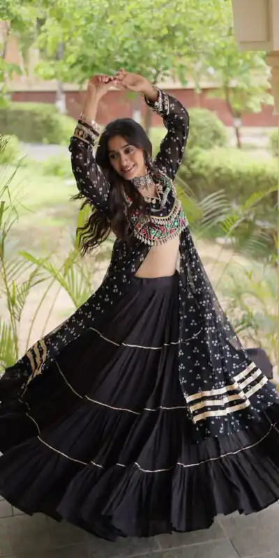 KA 5081 Black| Faux Georgette Lehenga Choli with Embroidery Work & Lace Work. Special Price ₹3099. Delivery 4-6 Working Days. Shop now. | Bollywood Lehenga, Creative Lehenga, Designer Lehenga, Embroidered Lehenga, Lehenga, Party Wear Lehenga