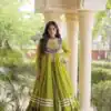 KA 5081 Mahendi| Faux Georgette Lehenga Choli with Embroidery Work & Lace Work. Special Price ₹3099. Delivery 4-6 Working Days. Shop now. | Bollywood Lehenga, Creative Lehenga, Designer Lehenga, Embroidered Lehenga, Lehenga, Party Wear Lehenga