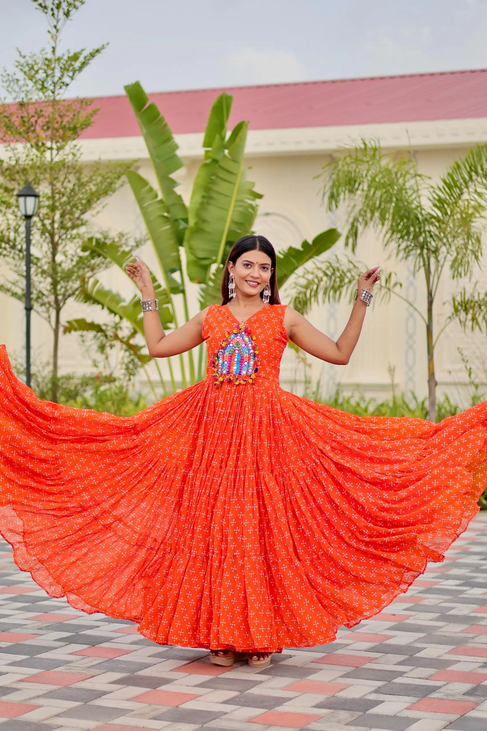 Ram 128 Orange| Faux Georgette Thread Work Gown Embroidery Work & Lace Work. Special Price ₹1749. Delivery 4-6 Working Days. Shop now. | Bollywood Gowns, Creative Gowns, Designer Gowns, Embroidered Gowns, Gowns, Party Wear Gowns