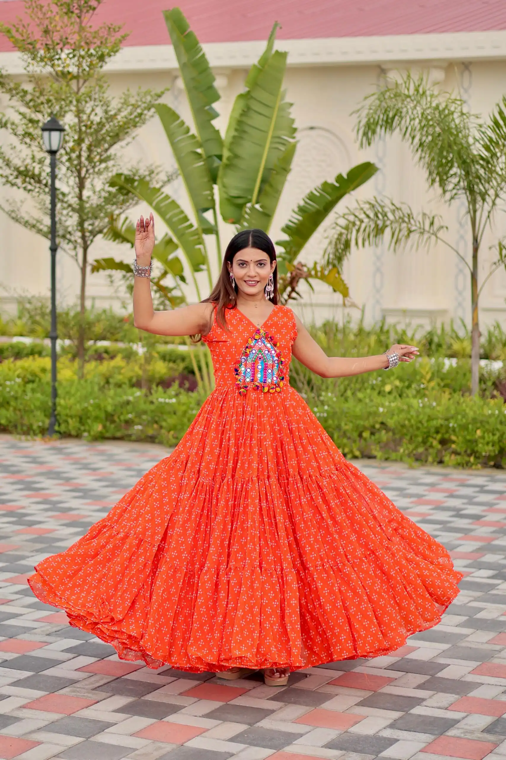 Ram 128 Orange| Faux Georgette Thread Work Gown Embroidery Work & Lace Work. Special Price ₹1749. Delivery 4-6 Working Days. Shop now. | Bollywood Gowns, Creative Gowns, Designer Gowns, Embroidered Gowns, Gowns, Party Wear Gowns