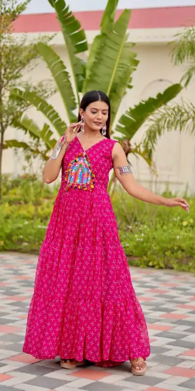 Ram 128 Pink| Faux Georgette Thread Work Gown Embroidery Work & Lace Work. Special Price ₹1749. Delivery 4-6 Working Days. Shop now. | Bollywood Gowns, Creative Gowns, Designer Gowns, Embroidered Gowns, Gowns, Party Wear Gowns
