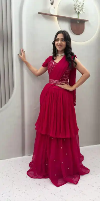 Ram 193 Pink | Faux Georgette Lehenga Choli with Embroidery Work & Lace Work. Special Price ₹2149. Delivery 4-6 Working Days. Shop now. | Bollywood Lehenga, Creative Lehenga, Designer Lehenga, Embroidered Lehenga, Lehenga, Party Wear Lehenga