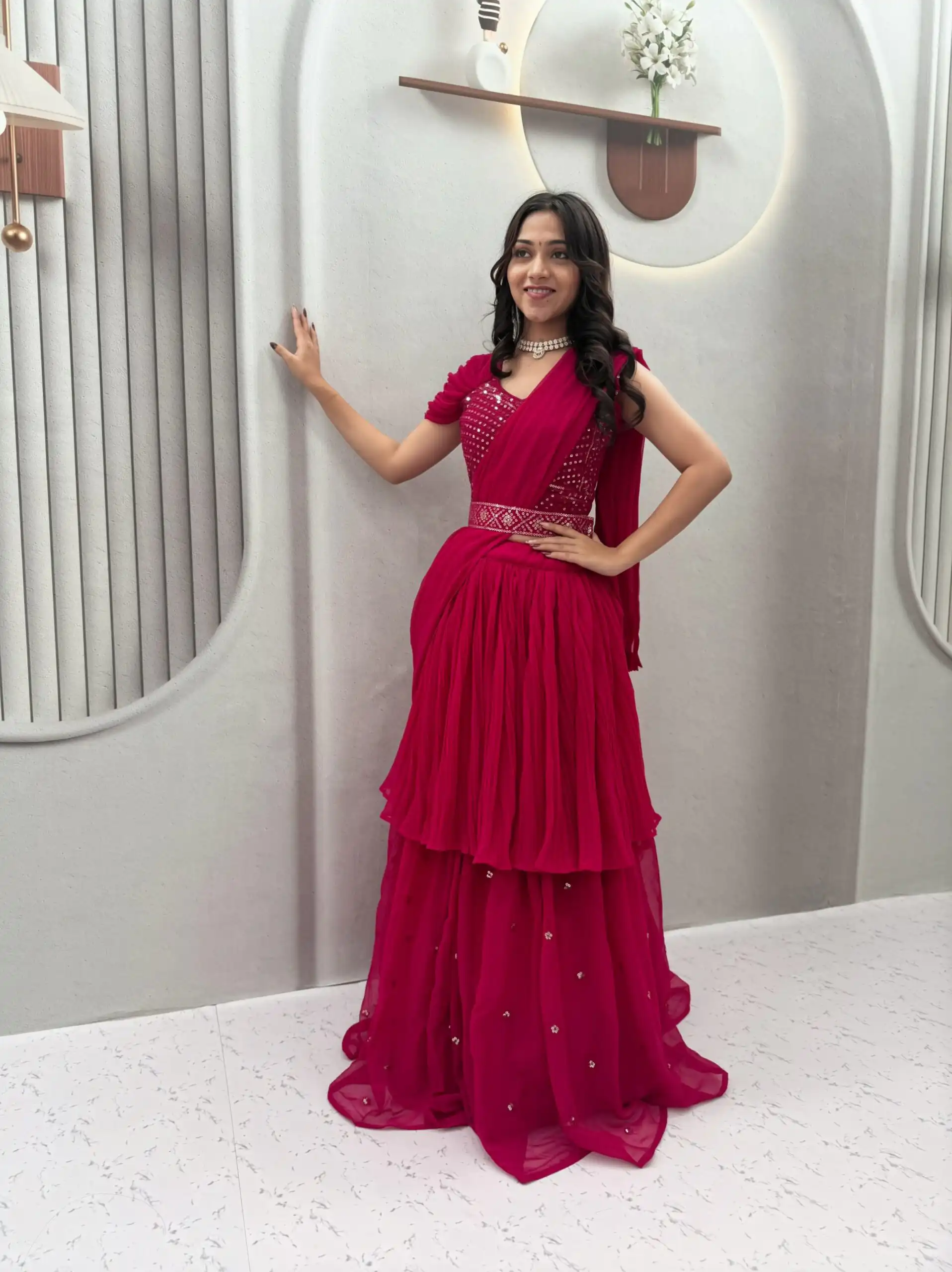 Ram 193 Pink | Faux Georgette Lehenga Choli with Embroidery Work & Lace Work. Special Price ₹2149. Delivery 4-6 Working Days. Shop now. | Bollywood Lehenga, Creative Lehenga, Designer Lehenga, Embroidered Lehenga, Lehenga, Party Wear Lehenga