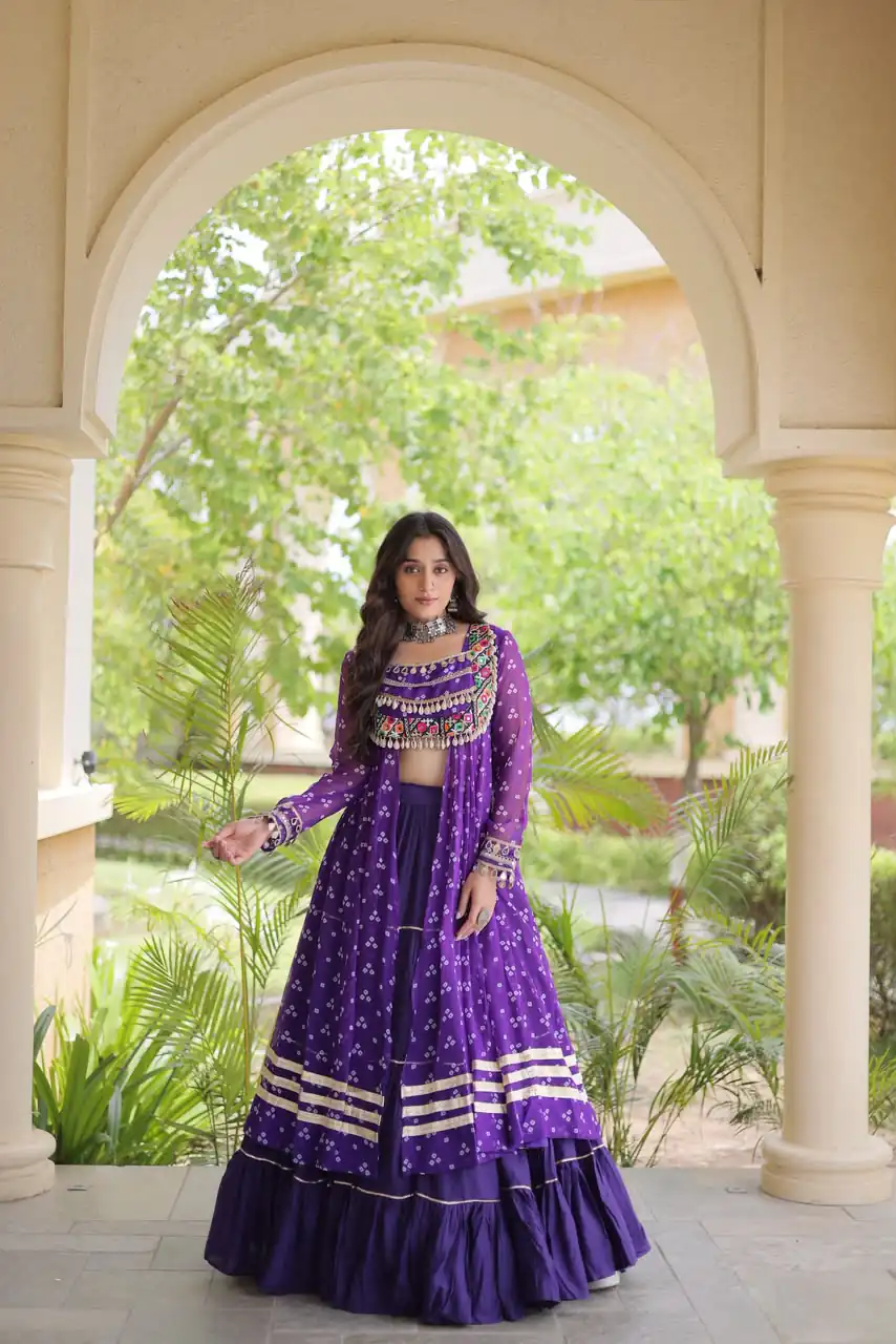 KA 5081 Purple| Faux Georgette Lehenga Choli with Embroidery Work & Lace Work. Special Price ₹3099. Delivery 4-6 Working Days. Shop now. | Bollywood Lehenga, Creative Lehenga, Designer Lehenga, Embroidered Lehenga, Lehenga, Party Wear Lehenga