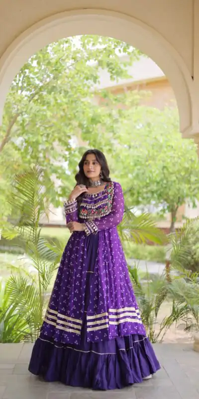 KA 5081 Purple| Faux Georgette Lehenga Choli with Embroidery Work & Lace Work. Special Price ₹3099. Delivery 4-6 Working Days. Shop now. | Bollywood Lehenga, Creative Lehenga, Designer Lehenga, Embroidered Lehenga, Lehenga, Party Wear Lehenga