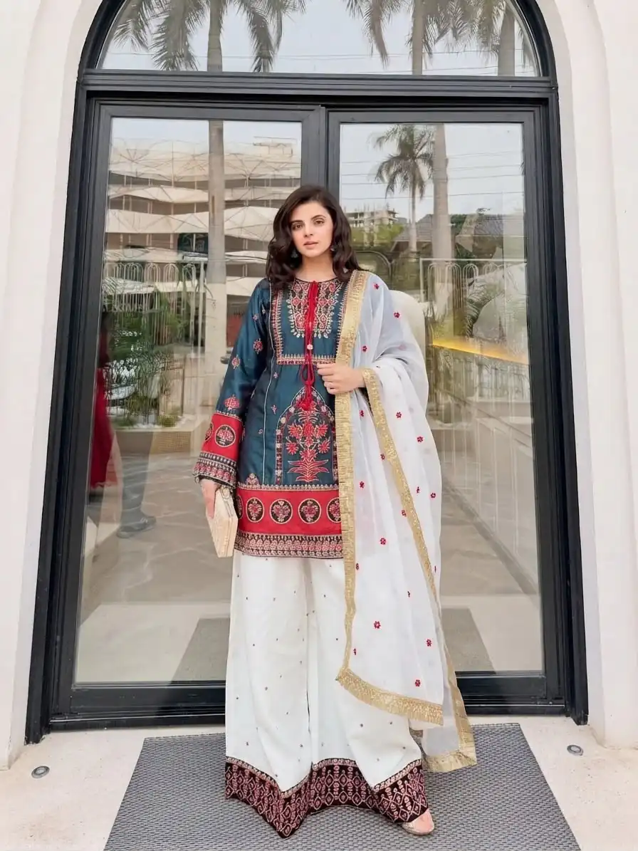 SKF 1731 Blue Color Natural Crep Salwar Suit with Embroidery Work. Wedding, Party, Festive, Best Price ₹2149. Delivery 4-6 Working Days. Shop now. | Casual Suits, Jump Suits, Creative suits, Designer Suits, Palazzo Suits, Party Wear Suits, Patiala Suits, Salwar suit, Straight Suits