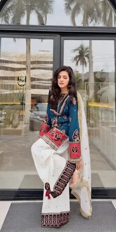 SKF 1731 Blue Color Natural Crep Salwar Suit with Embroidery Work. Wedding, Party, Festive, Best Price ₹2149. Delivery 4-6 Working Days. Shop now. | Casual Suits, Jump Suits, Creative suits, Designer Suits, Palazzo Suits, Party Wear Suits, Patiala Suits, Salwar suit, Straight Suits